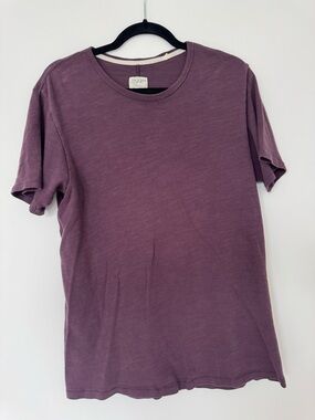 rag & bone Short Sleeve Crew T-Shirt in Plum